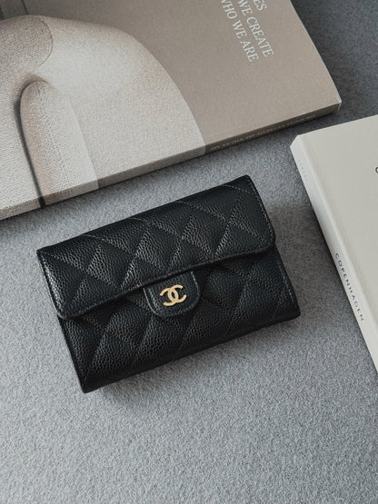 Chanel | 經典CF中夾 黑色金釦