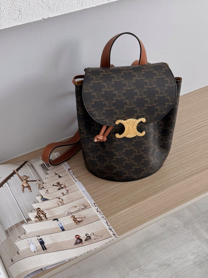 Celine Bonnie 老花凱旋門後背包