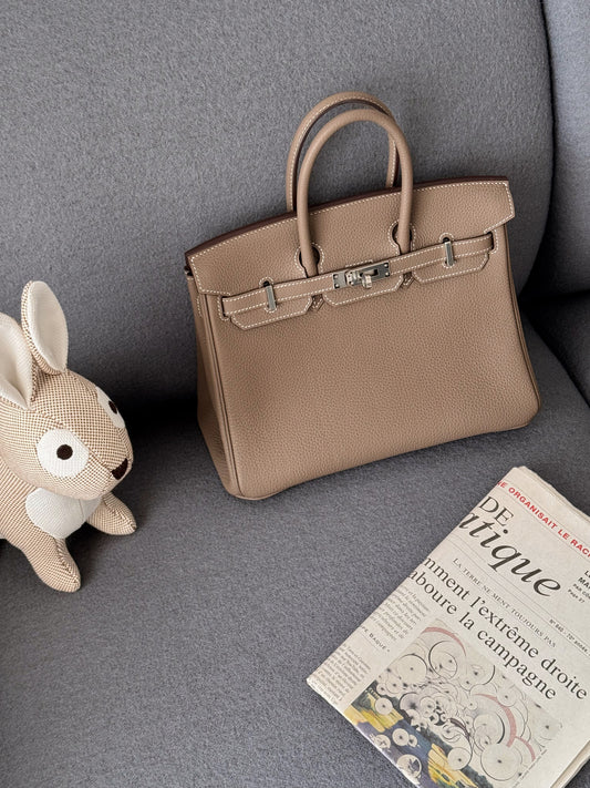 < NS-全新閒置品 > Hermès | Birkin 25 大象灰 銀釦 TOGO皮革