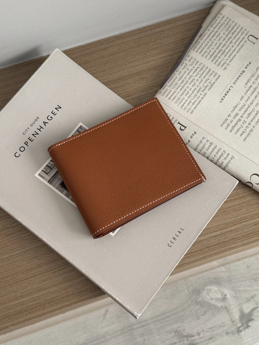 Hermès | Citizen 絲巾短夾 金棕色 x 藍色小馬內裡