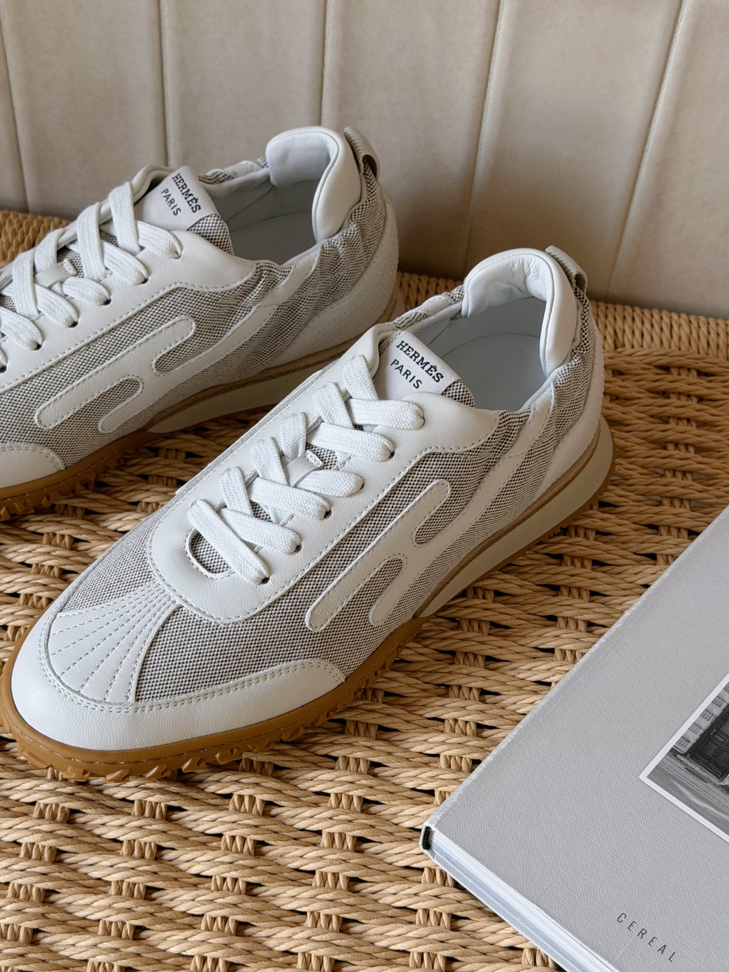 Hermès | Jet Sneaker Toile帆布 白色