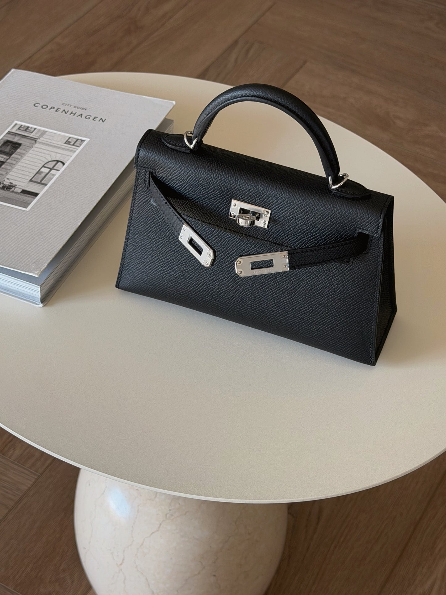 Hermès | Mini Kelly II 黑色 銀釦