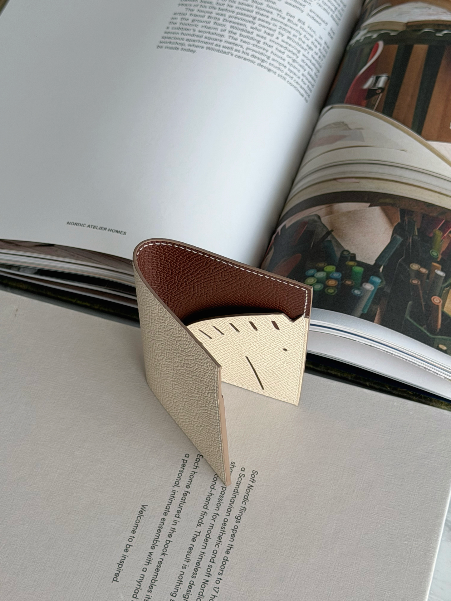 Hermès | Doado Card Holder 奶昔白 x 大地色