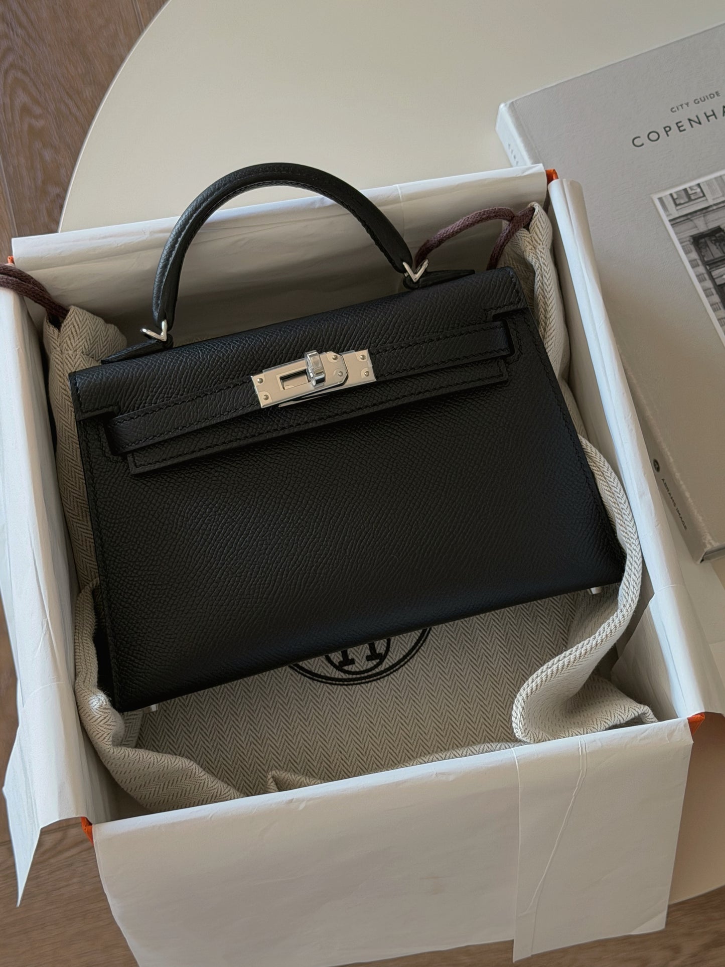 Hermès | Mini Kelly II 黑色 銀釦