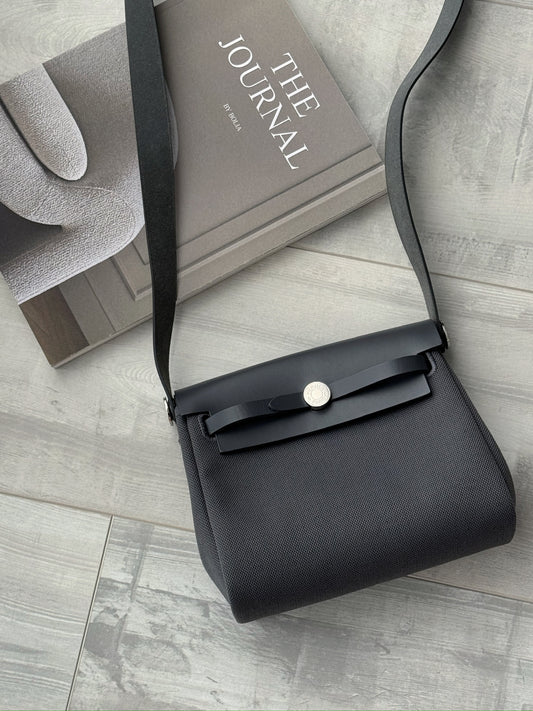Hermès Mini Herbag 石板灰銀釦