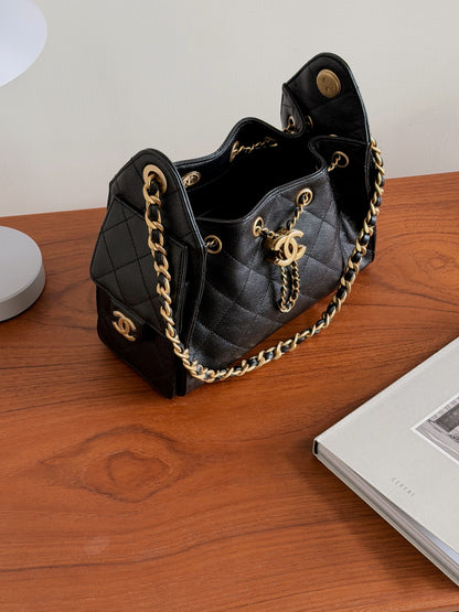 Chanel｜Mini 25 Bag 黑色 荔枝牛皮 金釦