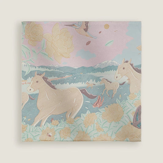 Hermès | Ivresse Au Vent 70 Scarf 迎風微醺的春日到來 絲巾