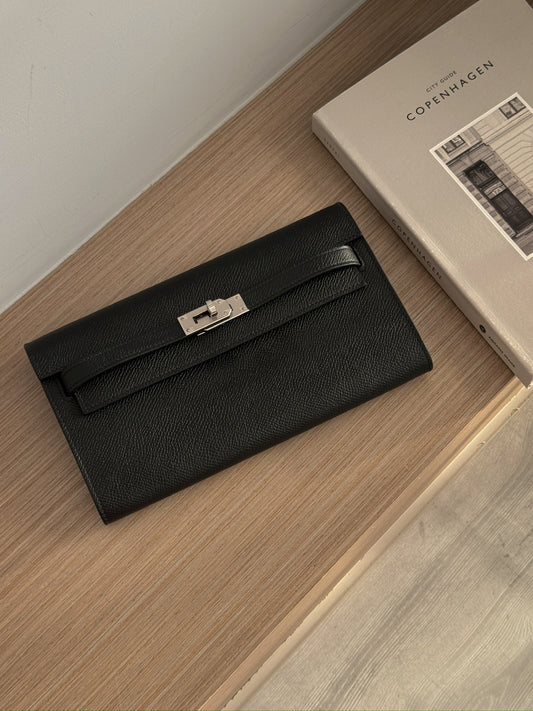 <NS-全新閒置品> Hermès |  Kelly To Go 黑色銀釦