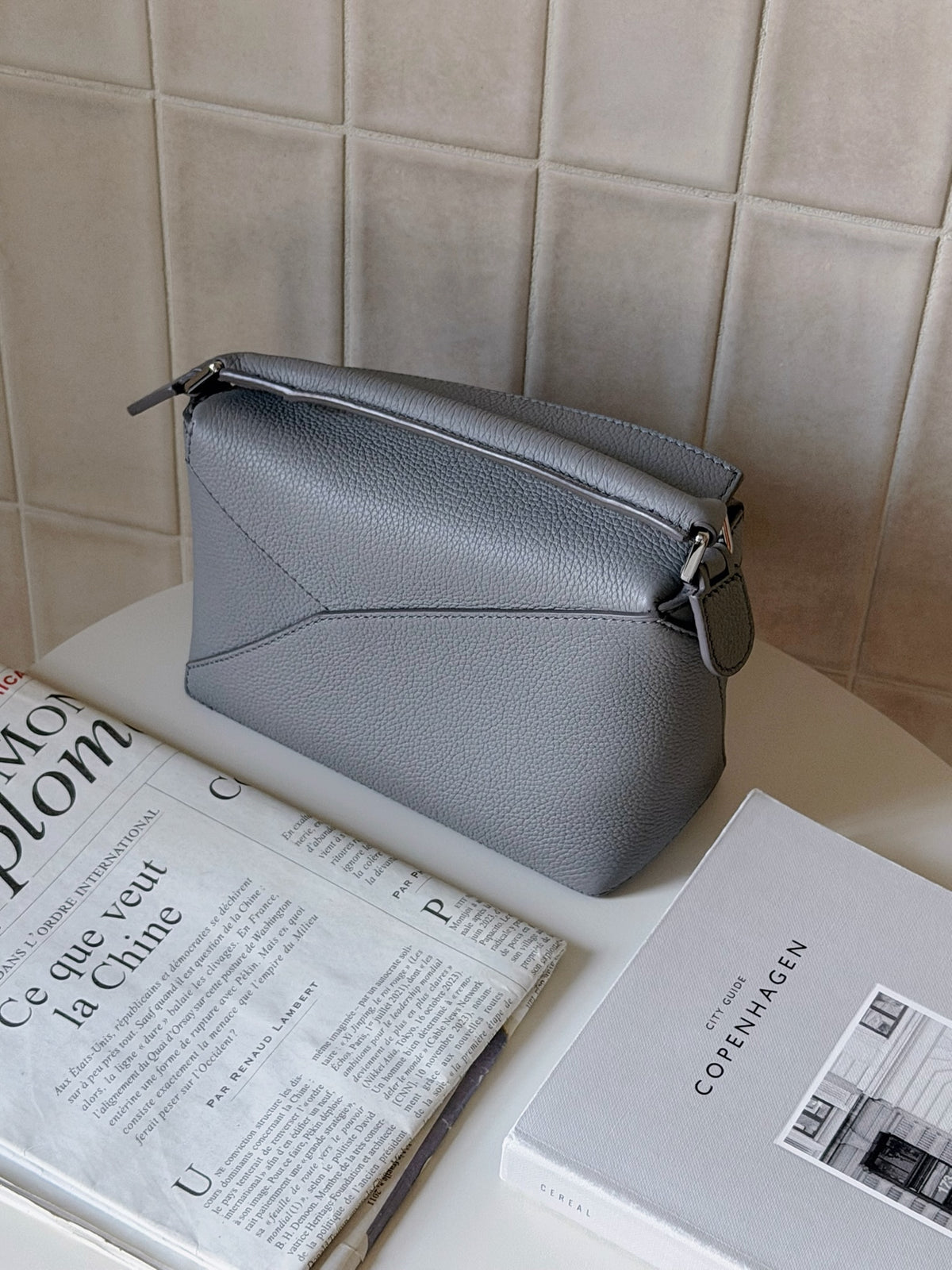 <S-99成新> Loewe｜Mini Puzzle 珍珠灰