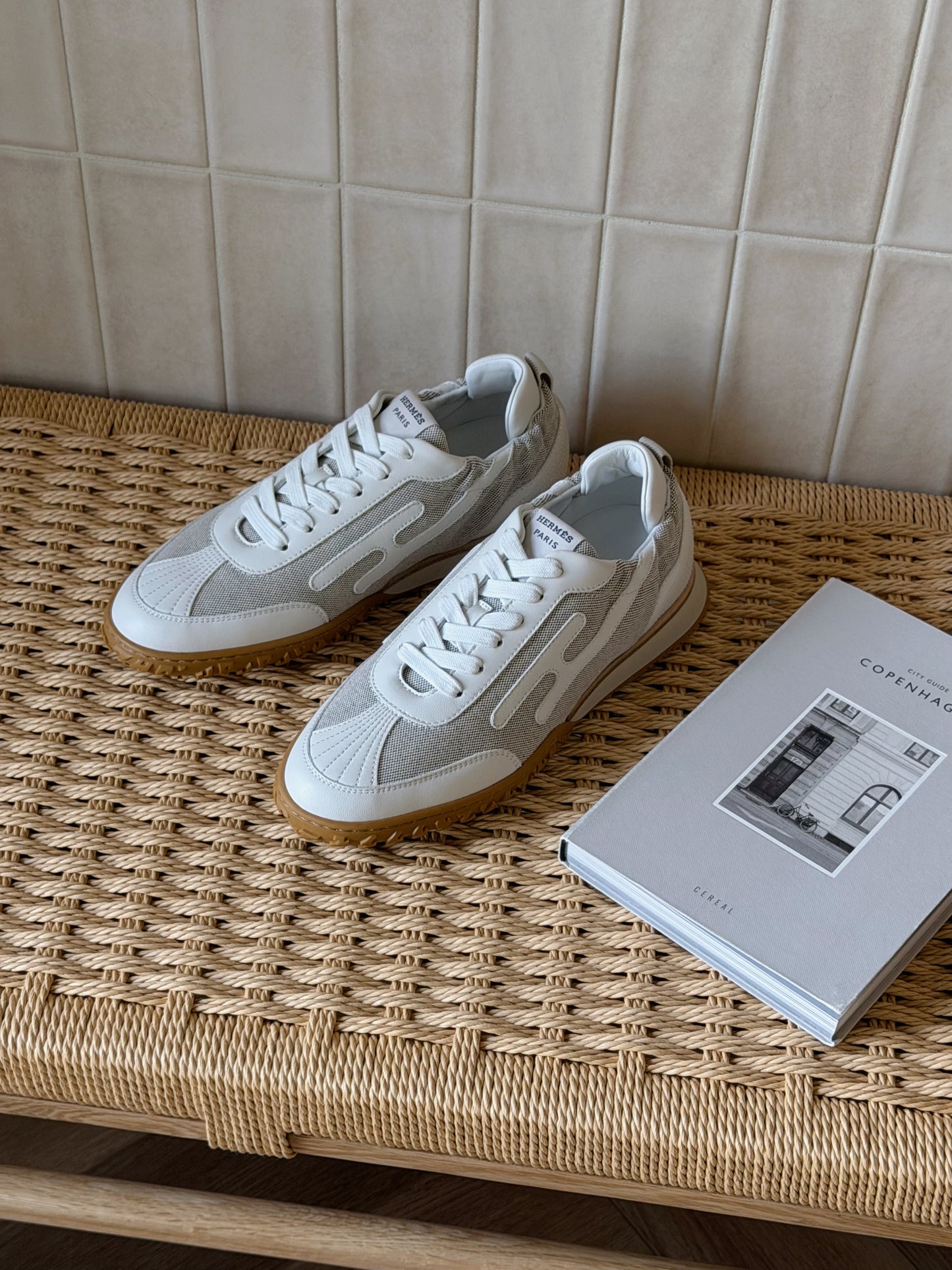 Hermès | Jet Sneaker Toile帆布 白色