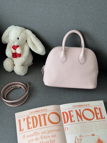 Hermès | Mini Bolide 戀愛粉 銀釦 山羊皮