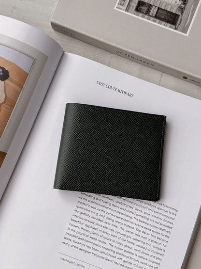 Hermès Citizen 男仕短夾 灰綠色 x 灰色小馬內裡