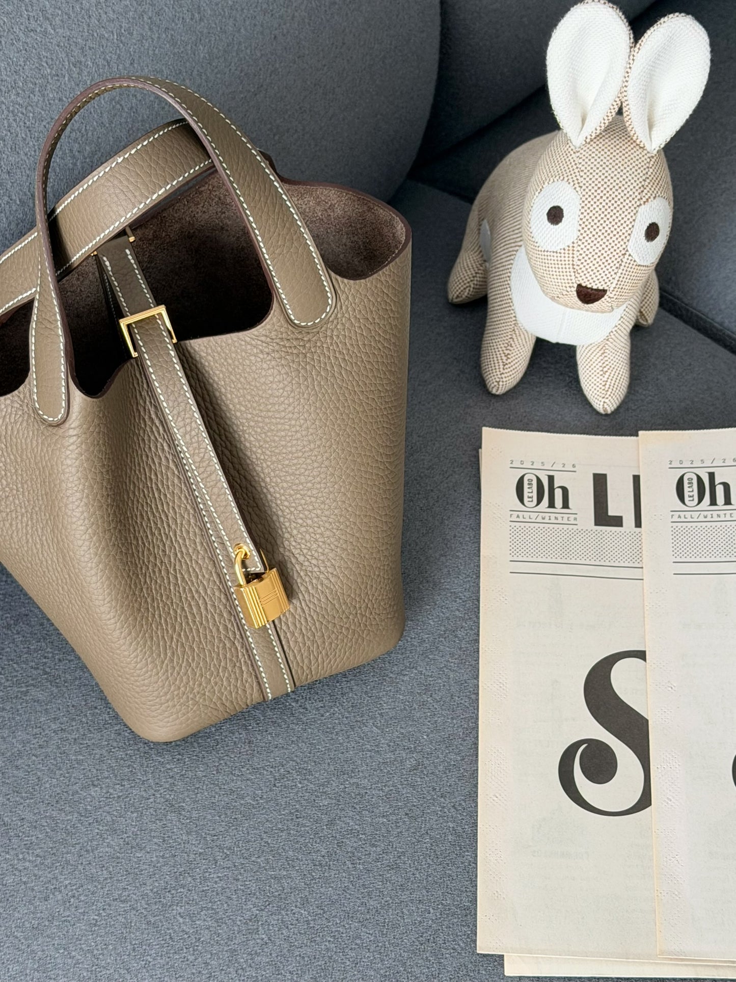 <NS - 全新閒置品> Hermès | Picotin 18 大象灰 金釦