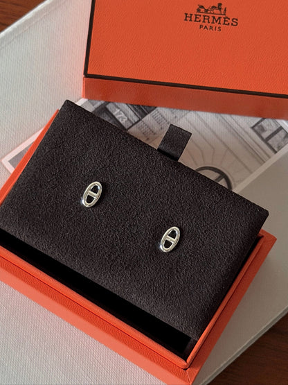 Hermès | 豬鼻子耳環 925純銀