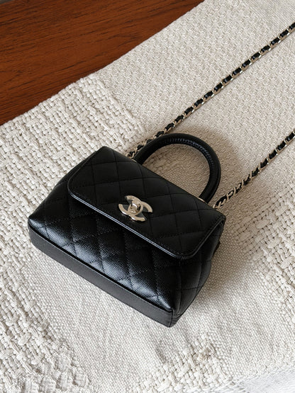Chanel | Coco Handle Nano 黑色 銀釦