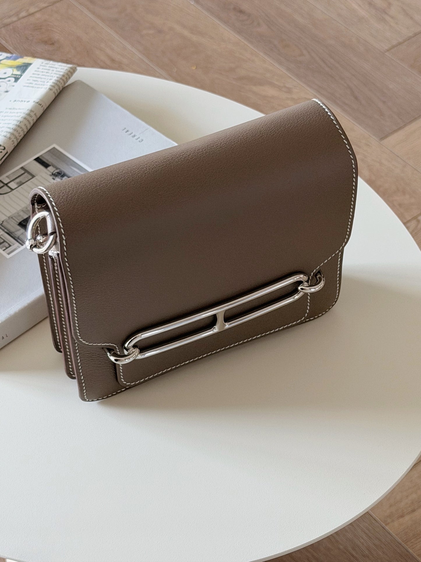 Hermès | Mini Roulis 大象灰 銀釦 Evercolor