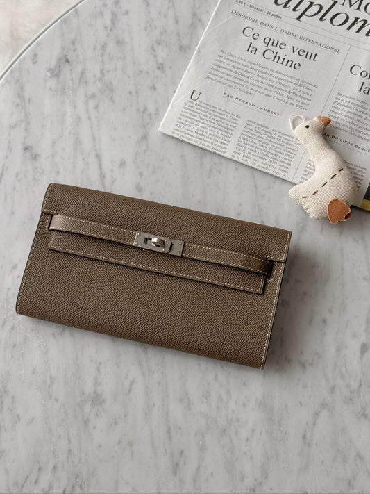 Hermès Kelly To Go 大象灰銀釦