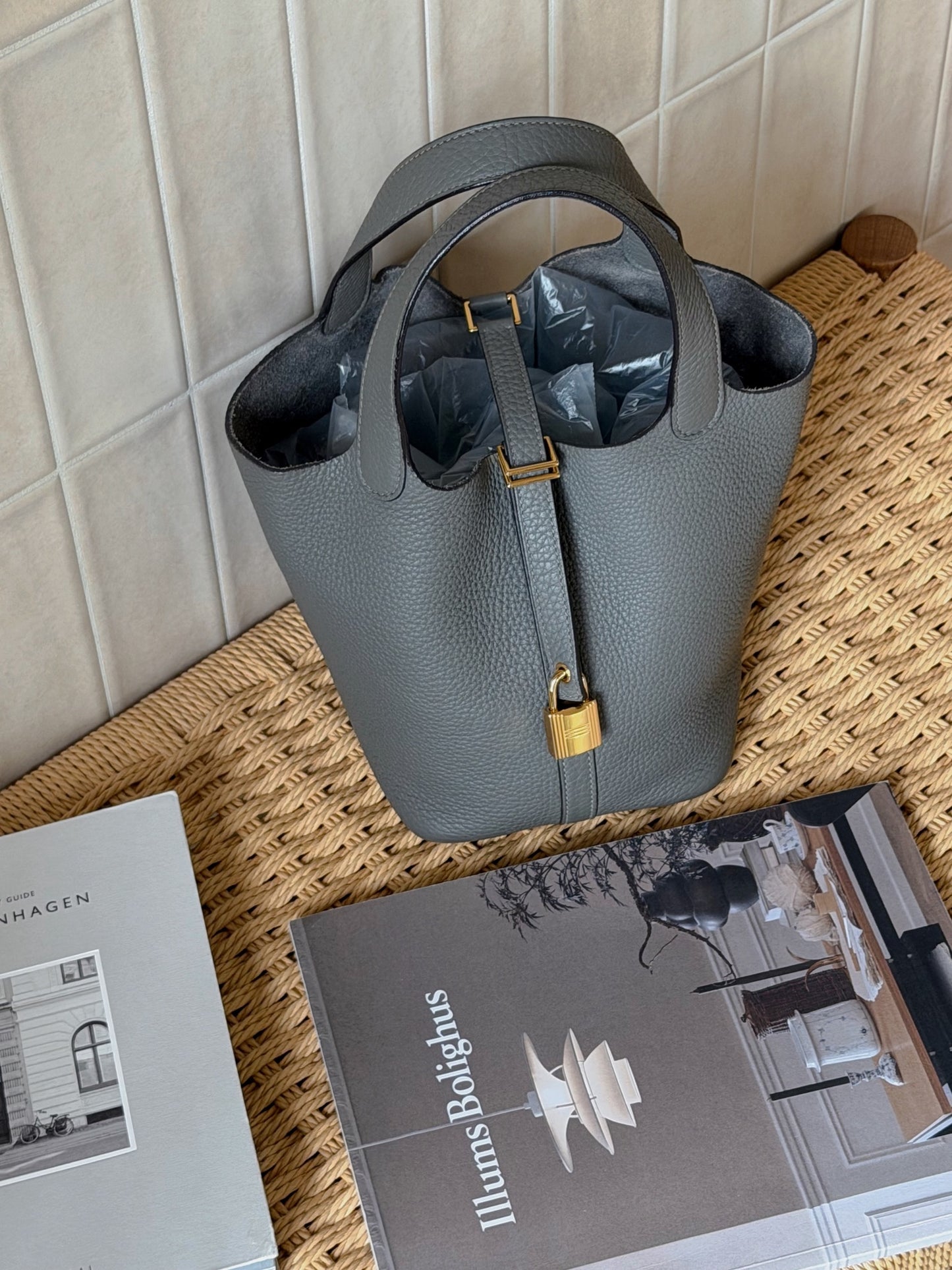 <NS - 全新閒置品> Hermès | Picotin 18 積雨雲灰 金釦