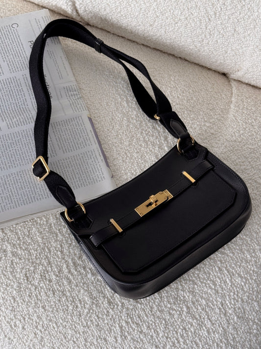 Hermès Mini Jypsiere 黑色金釦