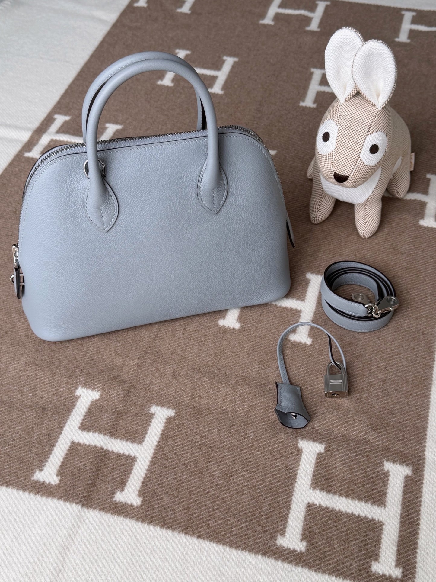 Hermès | Bolide 25 木偶灰 銀釦  EC