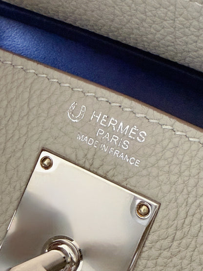 Hermès | Hac a dos PM 冰川白 內裡拼接藍色