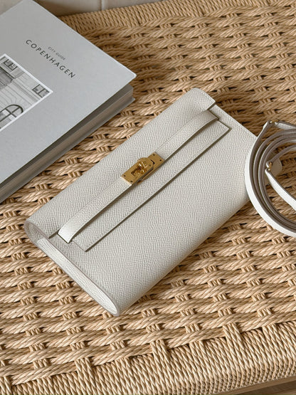 <NS - 全新閒置品> Hermès | Kelly To Go 奶昔白 金釦