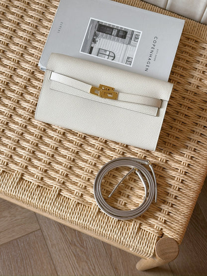 <NS - 全新閒置品> Hermès | Kelly To Go 奶昔白 金釦