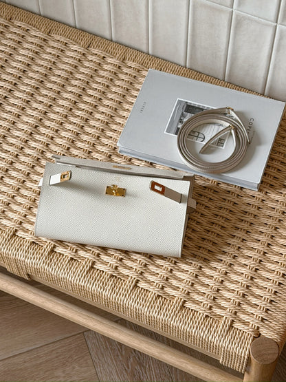 <NS - 全新閒置品> Hermès | Kelly To Go 奶昔白 金釦