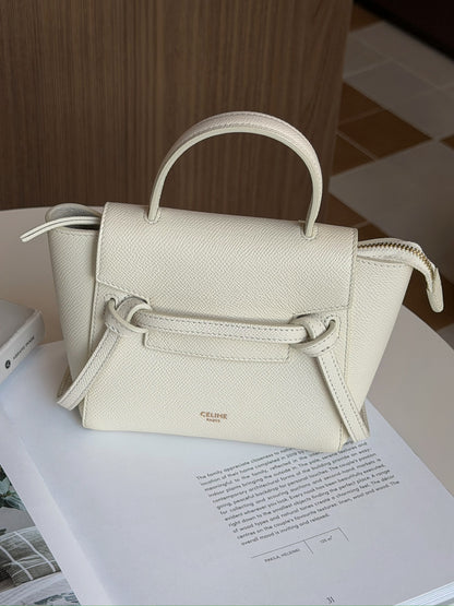 <S-99成新> Celine Pico 鯰魚包 白色