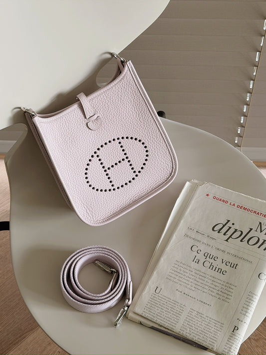 Hermès Mini Evelyne 夢幻紫 銀釦
