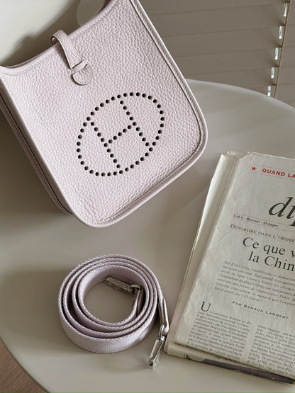 Hermès Mini Evelyne 夢幻紫 銀釦