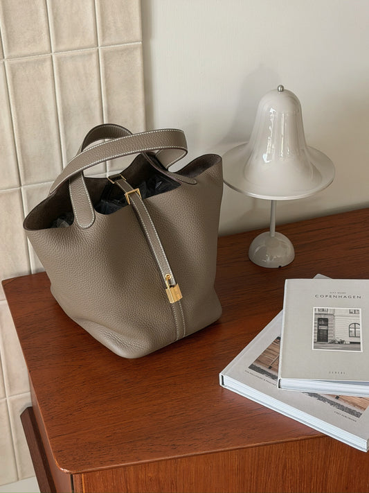 Hermès Picotin 22 大象灰 金釦