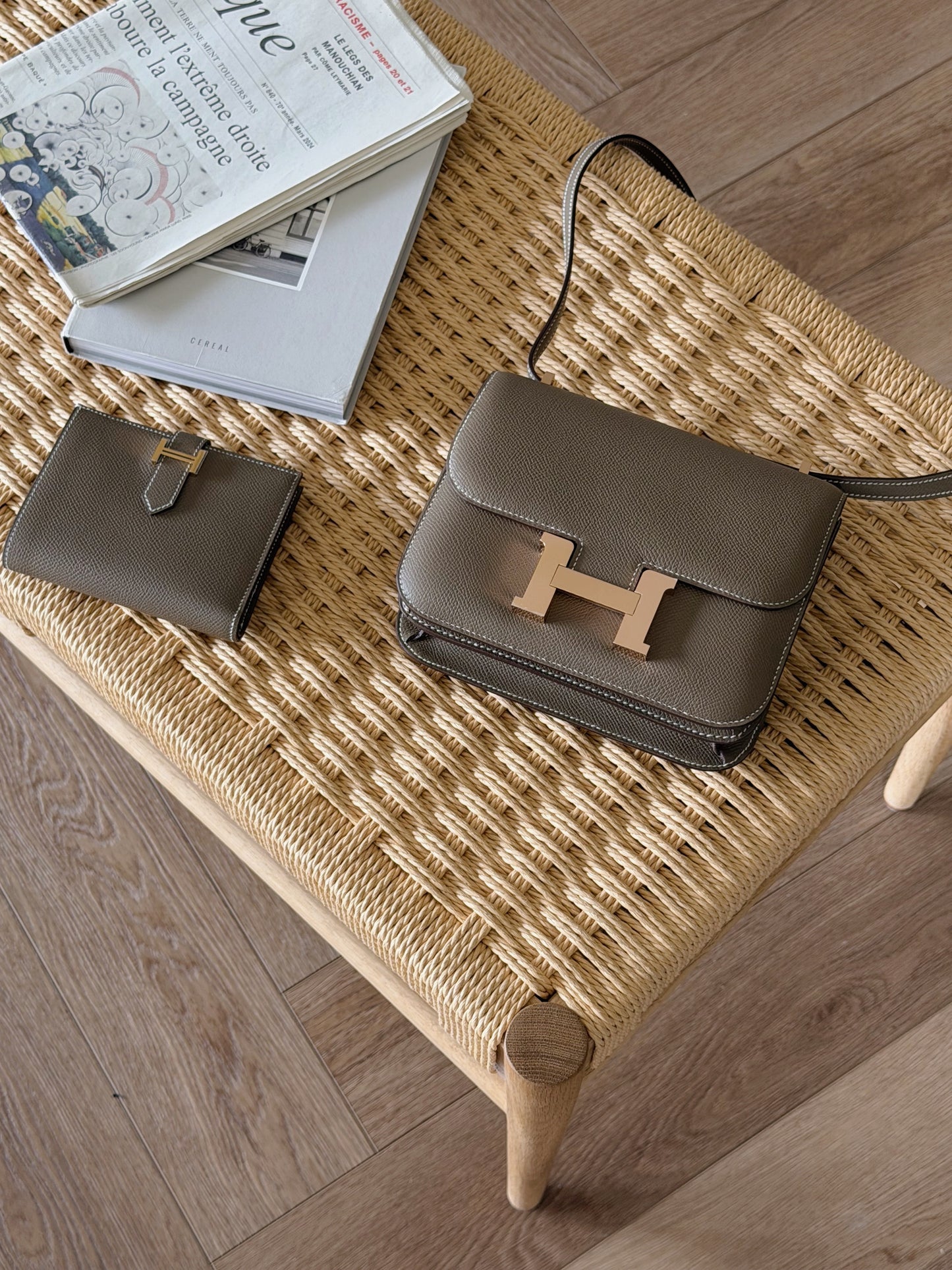 Hermès | Mini Constance 大象灰 玫瑰金釦