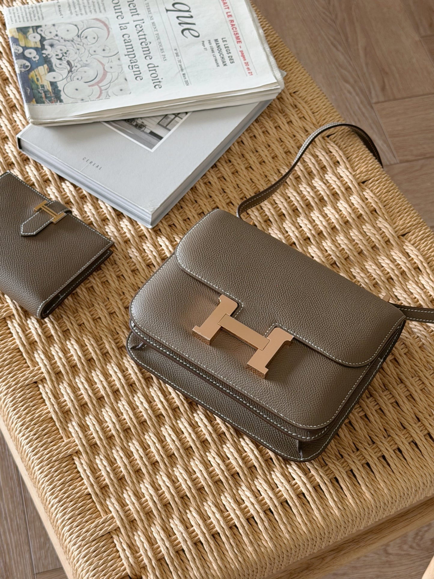 Hermès | Mini Constance 大象灰 玫瑰金釦