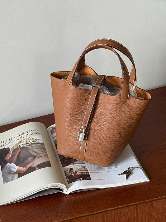 Hermès | Picotin 18 金棕色 銀釦