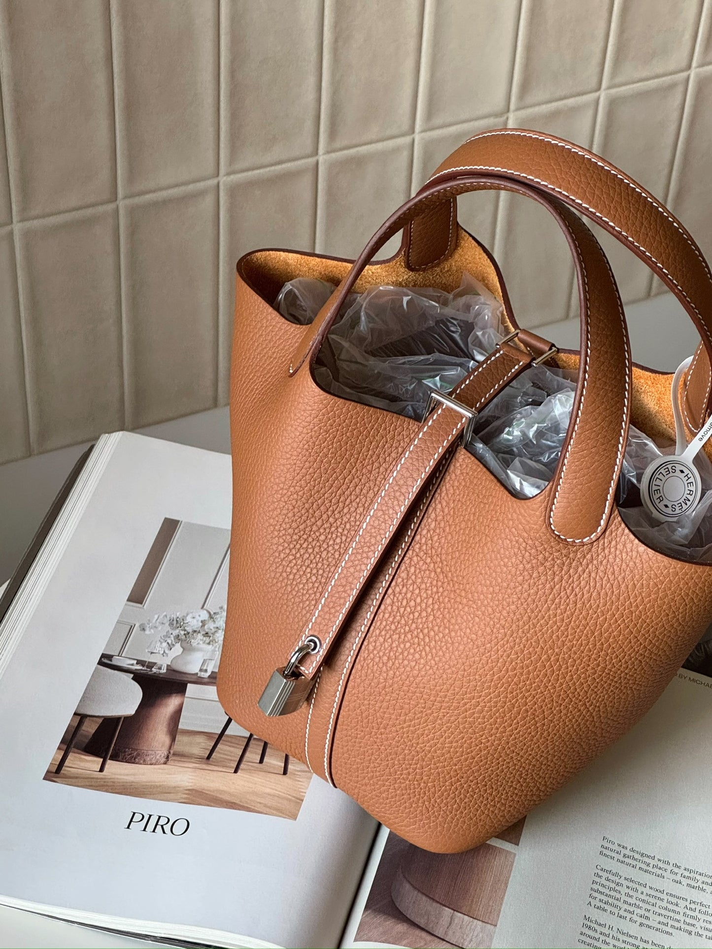 Hermès | Picotin 18 金棕色 銀釦