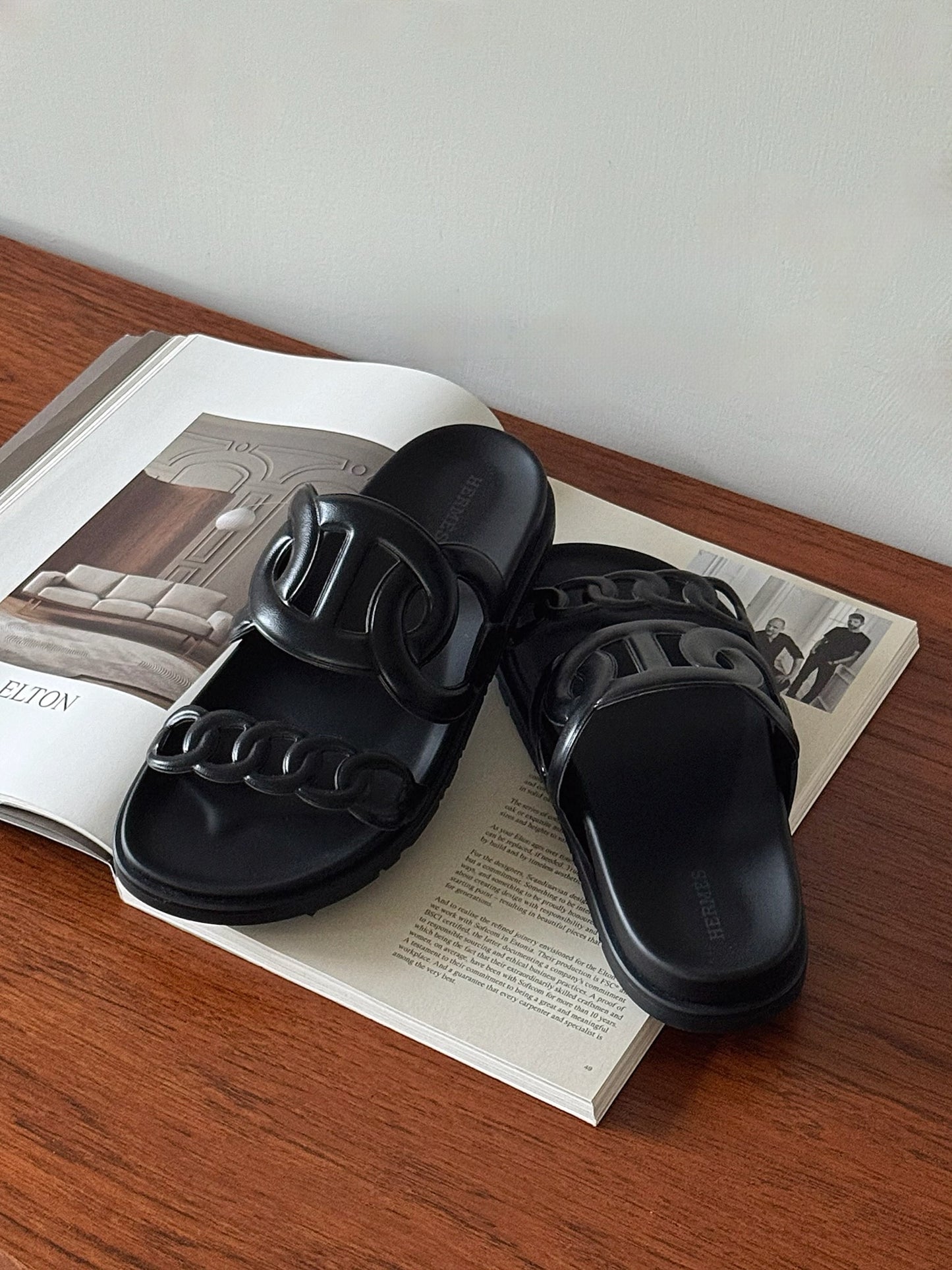 Hermès | Lagune 涼鞋 黑色