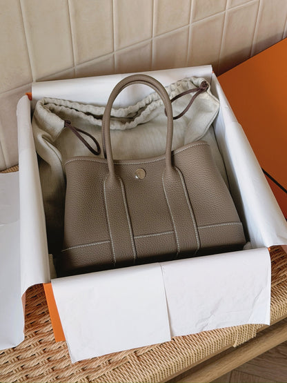 Hermès | Mini Garden Party 大象灰 全皮