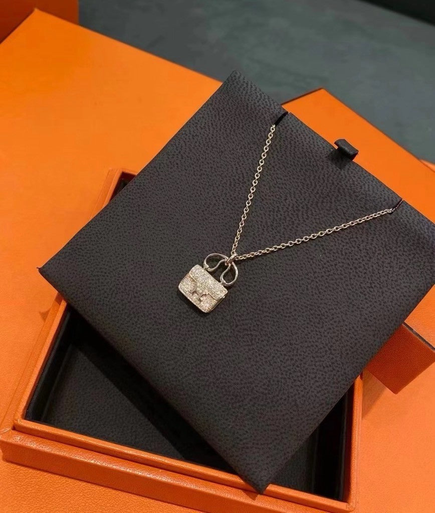 Hermès | Amulettes Constance 滿鑽 玫瑰金 項鍊