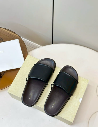 The Row | Vivienne Slide 平底涼鞋 黑色