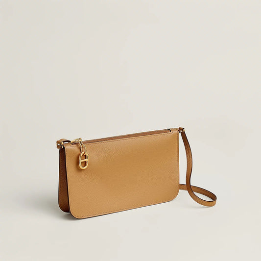 Hermès | Zipengo to go pouch 餅乾色 金釦