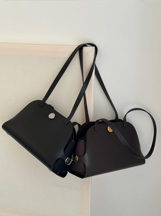Hermès | Tablier Sellier 黑色 銀釦