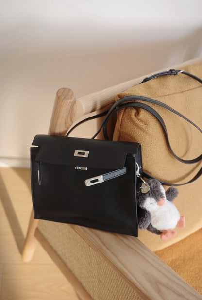 Hermès | Kelly Danse 黑色 銀釦