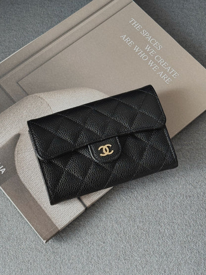 Chanel | CF 黑色 金釦 中夾
