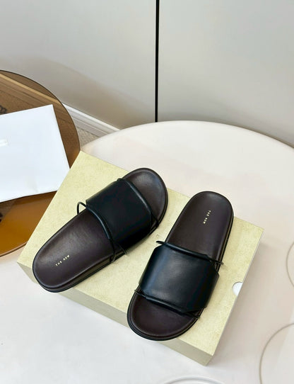 The Row | Vivienne Slide 平底涼鞋 黑色