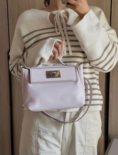 Hermès | Mini 2424 夢幻紫 銀釦