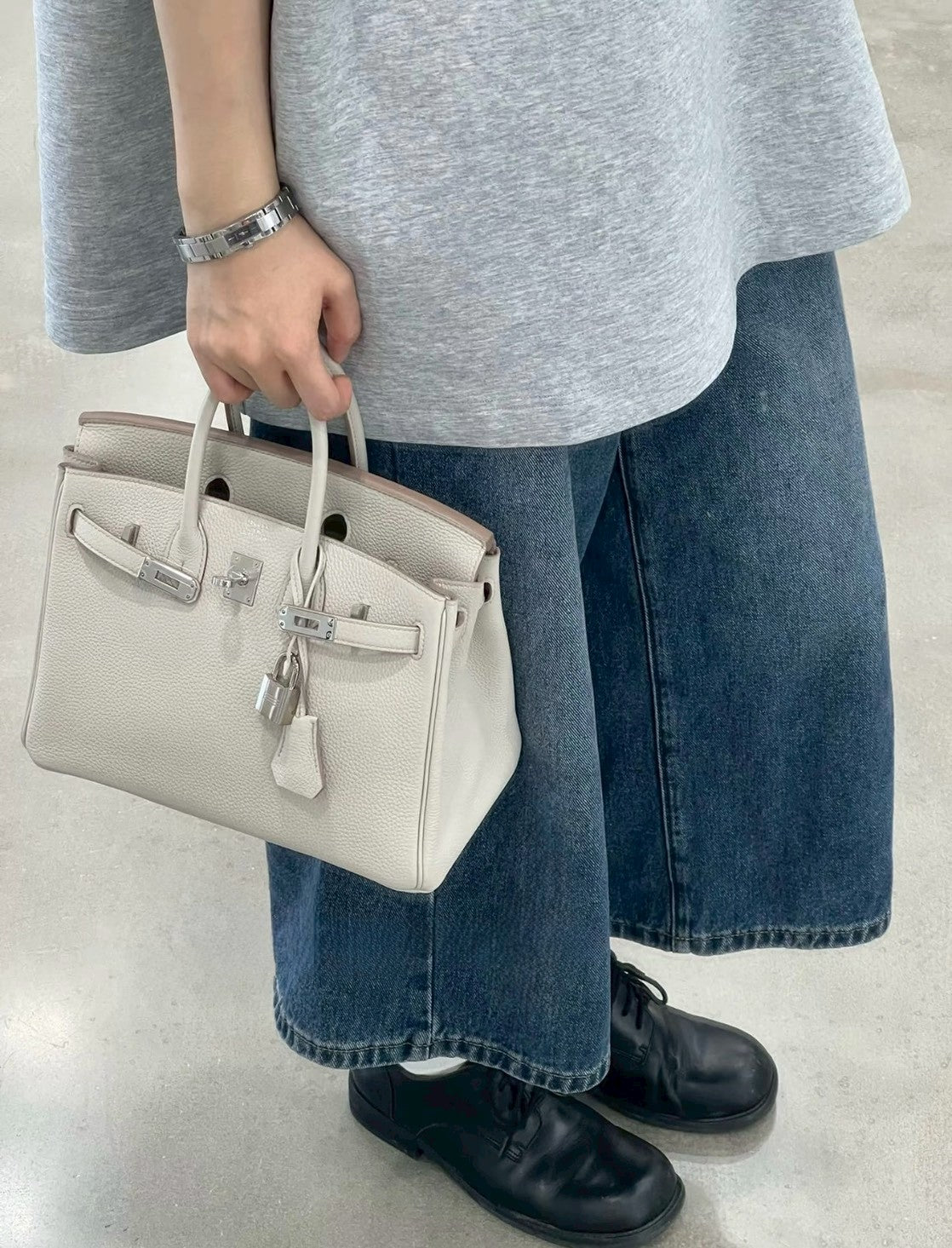 Hermès | Birkin 25 冰川白 銀釦