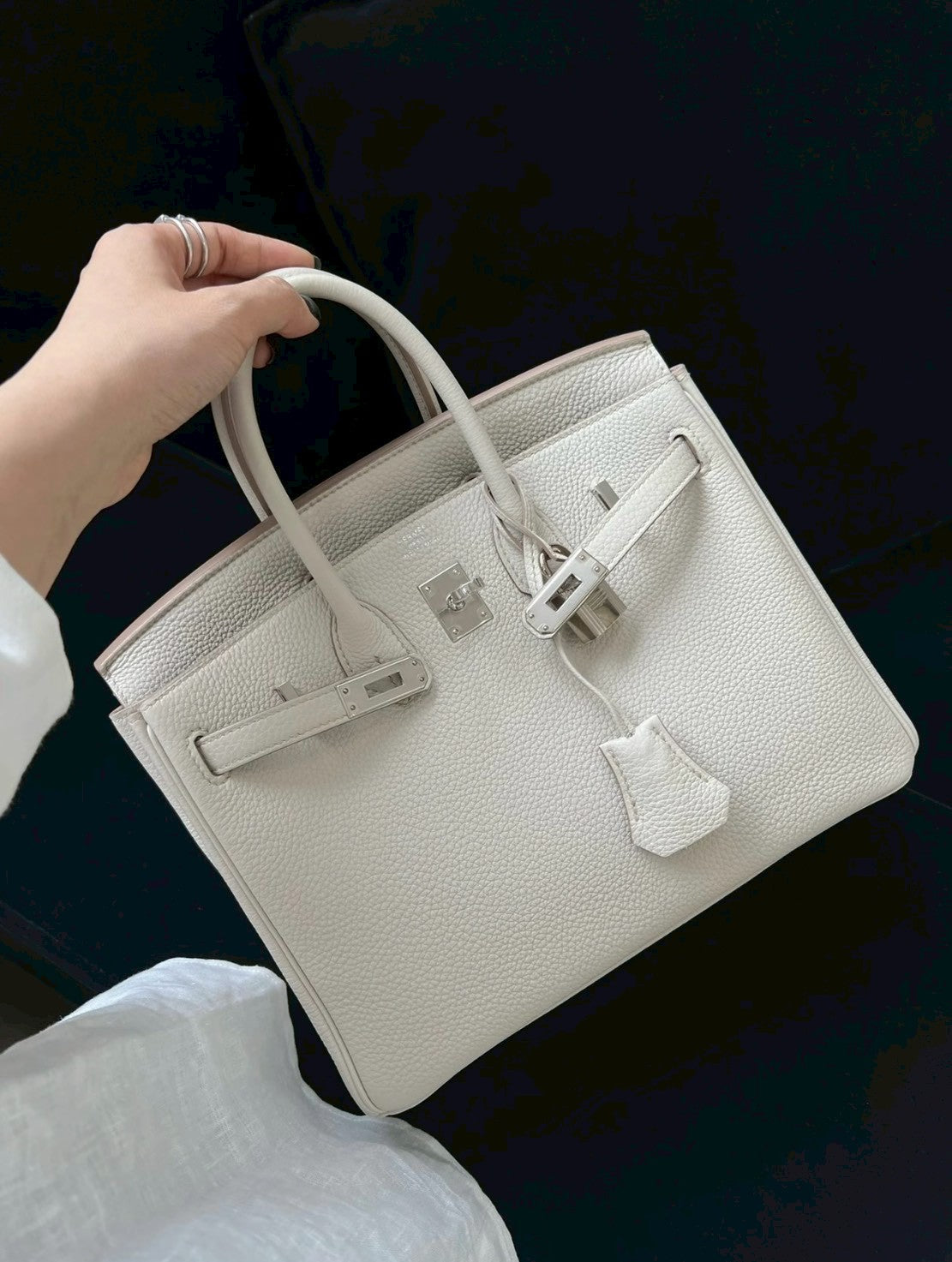 Hermès | Birkin 25 冰川白 銀釦