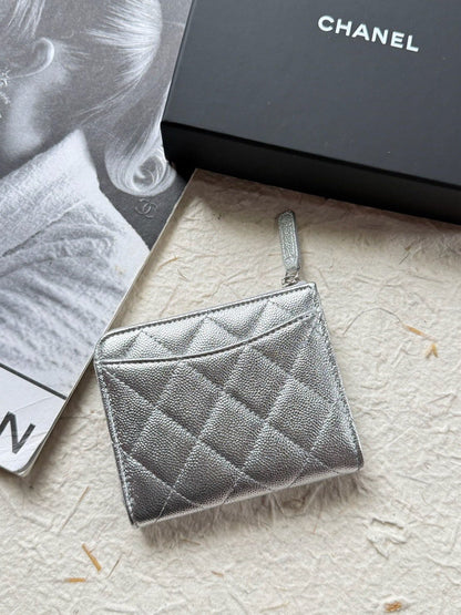 Chanel | 26A L型錢包 銀色 銀釦