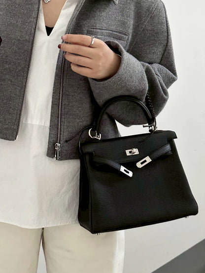 Hermès | Kelly 25 黑色 銀釦